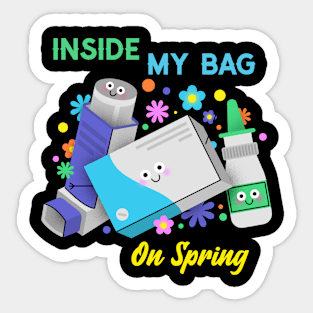 Inside My Bag on Spring Sticker